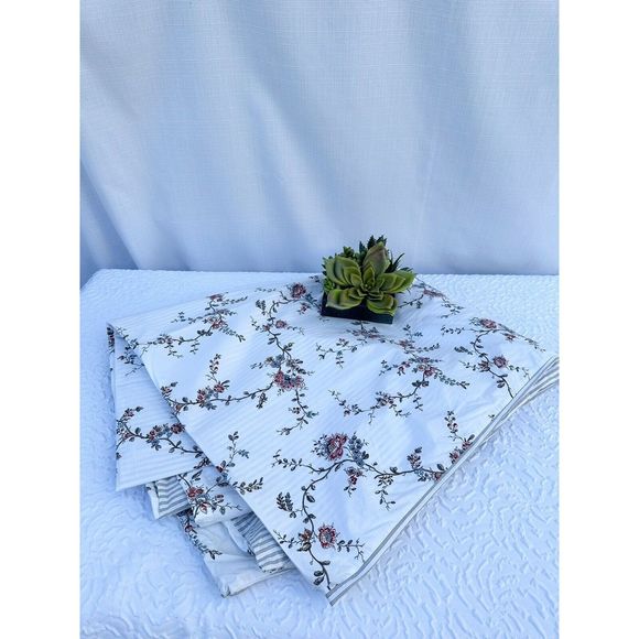 IKEA Bedding Vintage 0 Cotton Full Size Toile Duvet Cover